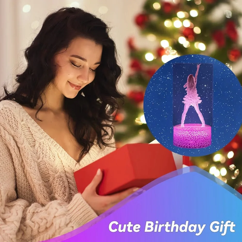 Taylor Swift!    Purple LED 3D Illusion Night Light - Picture 6 of 8